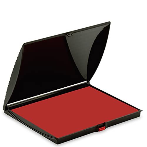 Veltec Premium Quality Felt Rubber Stamp Ink Pad, Large 5 "" x 7 "", Durable Lightweight (Red)